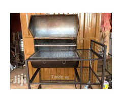 Metallic BBQ stove